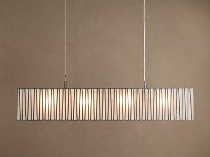Jeunet Rectangular Chandelier in Nickel