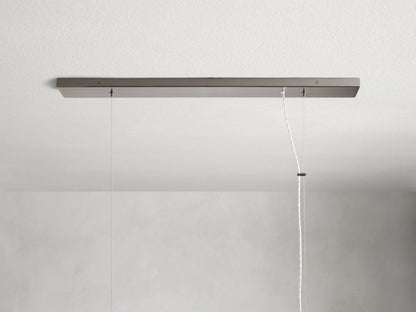 Jeunet Rectangular Chandelier in Nickel