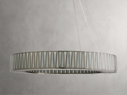 Jeunet Round Chandelier in Nickel