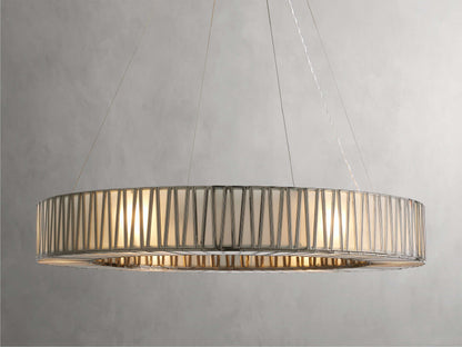 Jeunet Round Chandelier in Nickel
