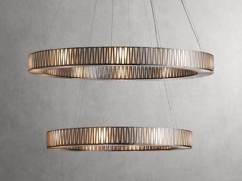 Jeunet 2-Tier 60" Round Chandelier in Nickel