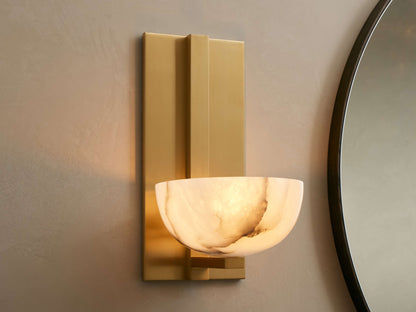 Belmira Brass Alabaster Sconce
