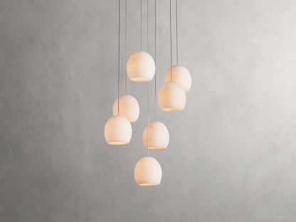 Arica Alabaster Round Chandelier