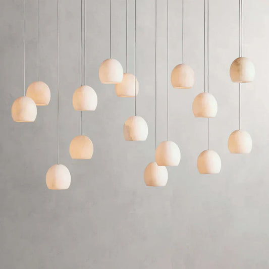 Arica Alabaster Rectangular Chandelier