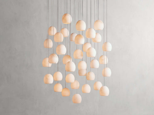 Arica Alabaster Round Chandelier
