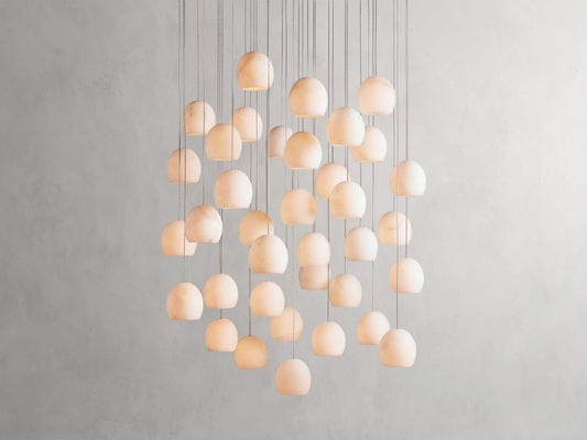 Arica Alabaster Round Chandelier