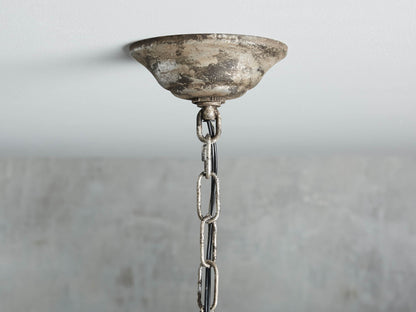 La Cage 12-Light Round Chandelier in Silver Clay
