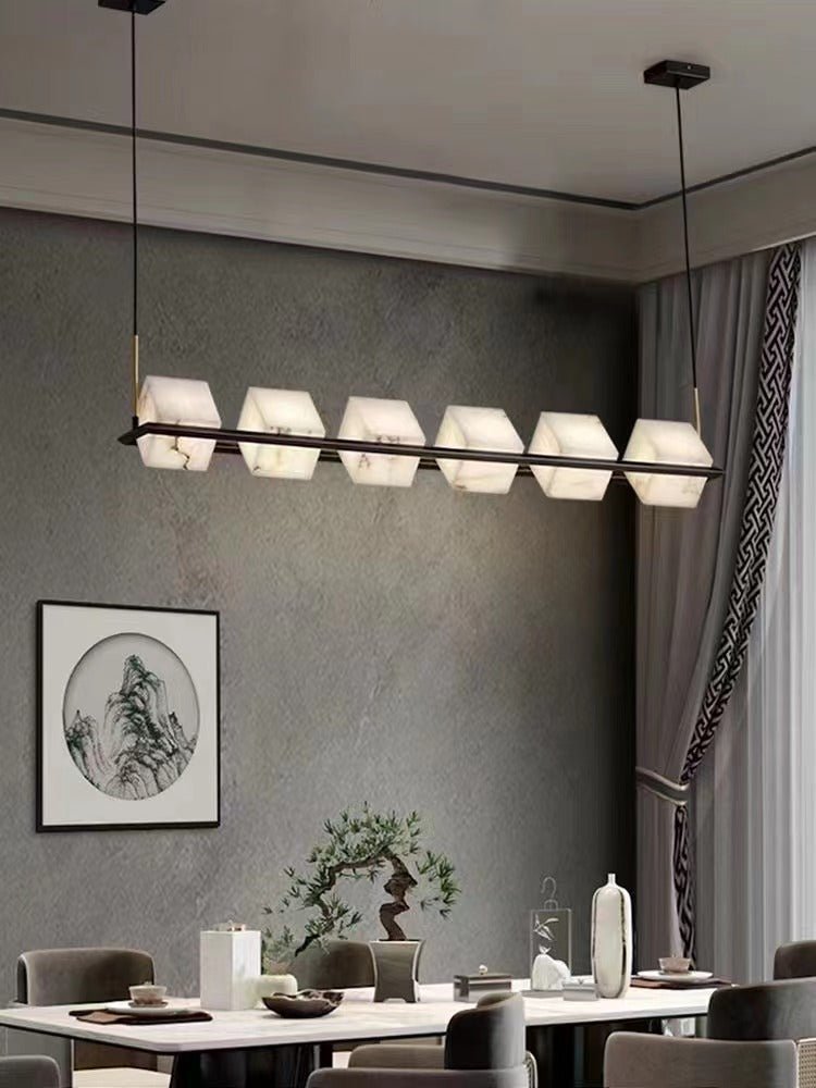 Alabaster Square Box Chandelier - Richardrider