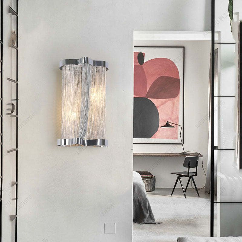 Ashley Aluminum Chain Tassel Wall Sconce - Richardrider