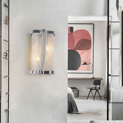 Ashley Aluminum Chain Tassel Wall Sconce - Richardrider