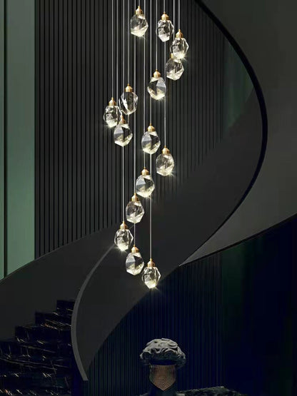 Modern Crystal Chandelier Foyer Living Room Droplight Hall Decoration Lights