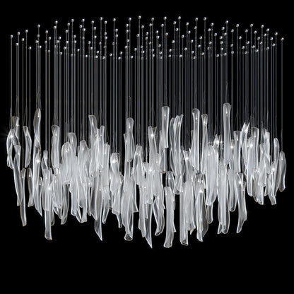 Linear Tube Cluster Chandelier