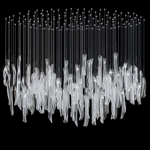 Linear Tube Cluster Chandelier