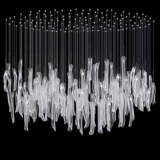 Linear Tube Cluster Chandelier