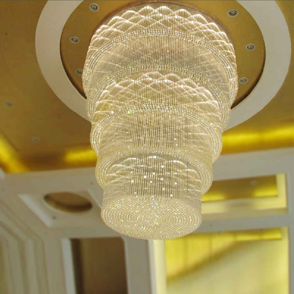 Large long crystal chandelier