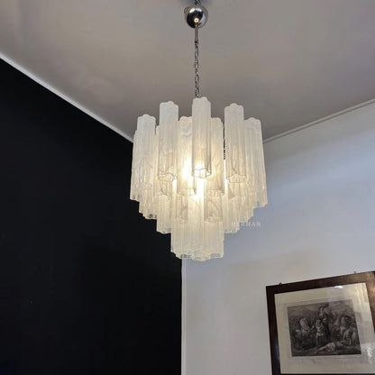 Murano Glass Alabaster White Chandelier – 36 Tubes