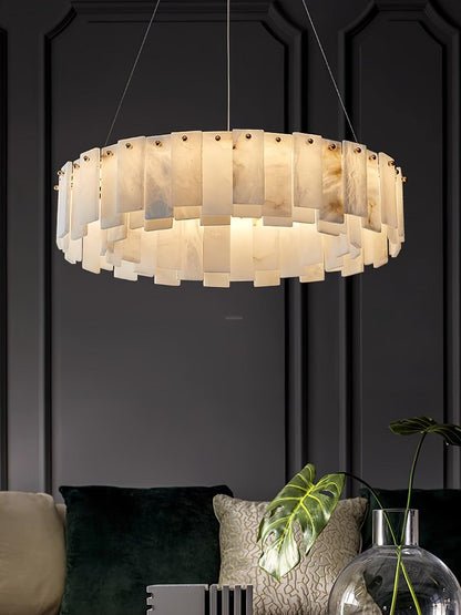 Halos Alabaster Round/Square Chandelier - Richardrider