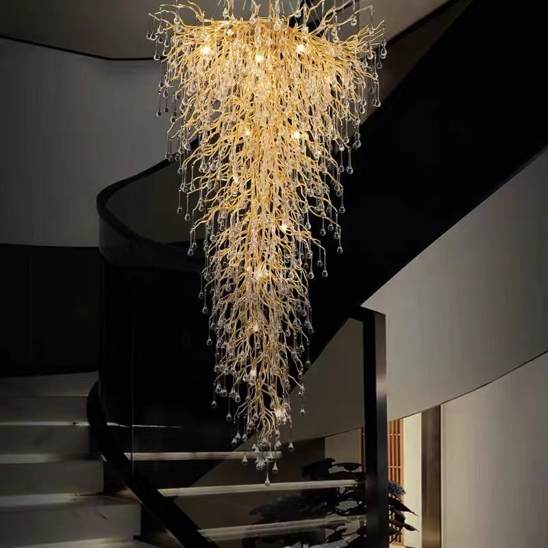 Water Drop Crystal Chandelier For Foyer/Staircase - Richardrider