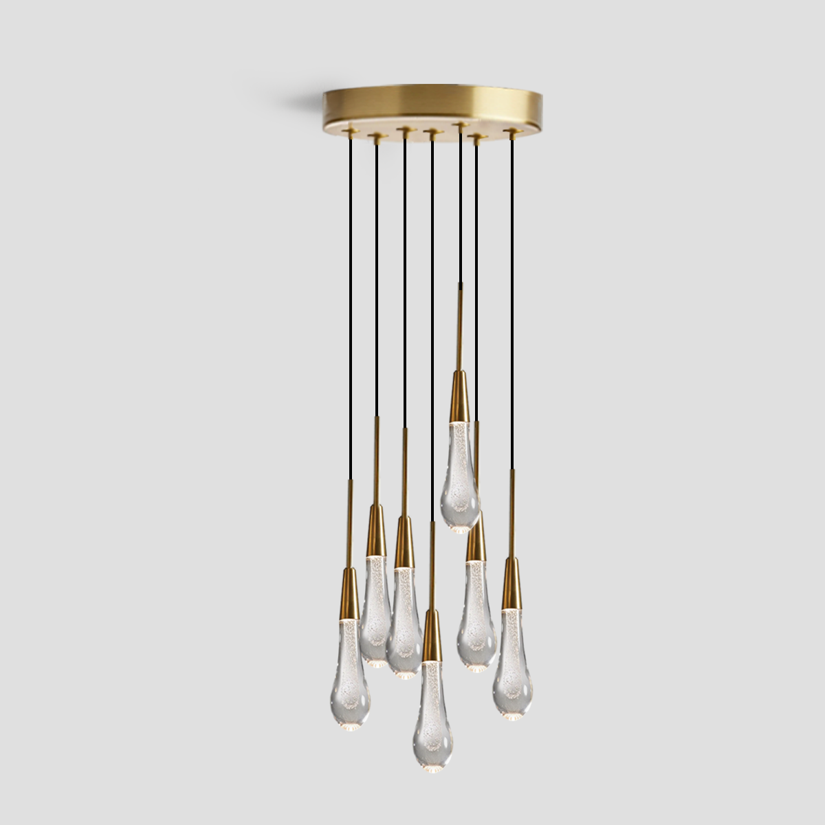 Soltaire Cluster Crystal Pendant 3 Light 5 Light 7Light - Richardrider