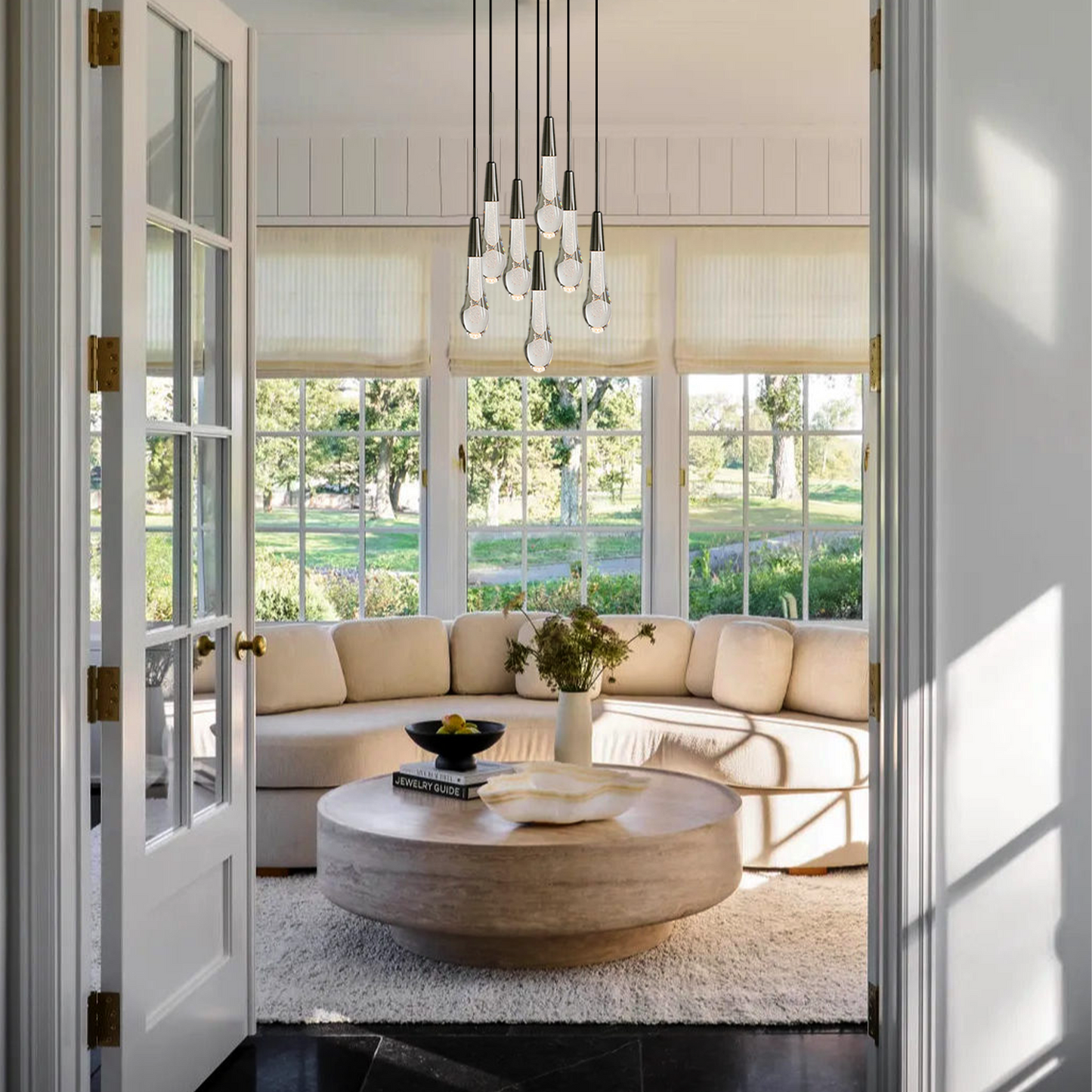 Soltaire Cluster Crystal Pendant 3 Light 5 Light 7Light - Richardrider