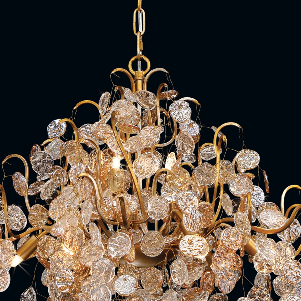 Lignia Crystal Branch Gold Artistic 33" Chandelier - Richardrider