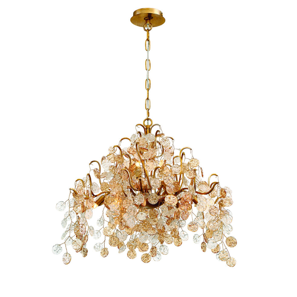 Lignia Crystal Branch Gold Artistic 33" Chandelier - Richardrider