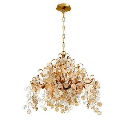 Lignia Crystal Branch Gold Artistic 33" Chandelier - Richardrider