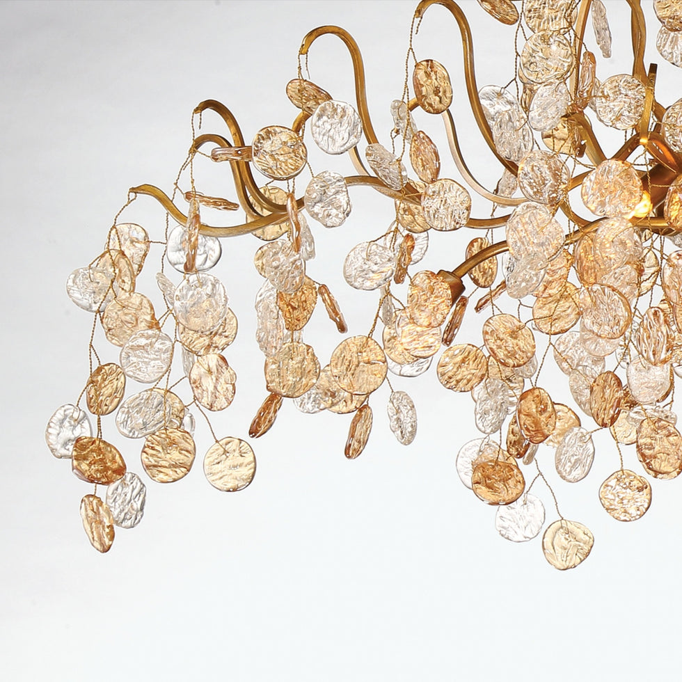 Lignia Crystal Branch Gold Artistic 45" Chandelier - Richardrider