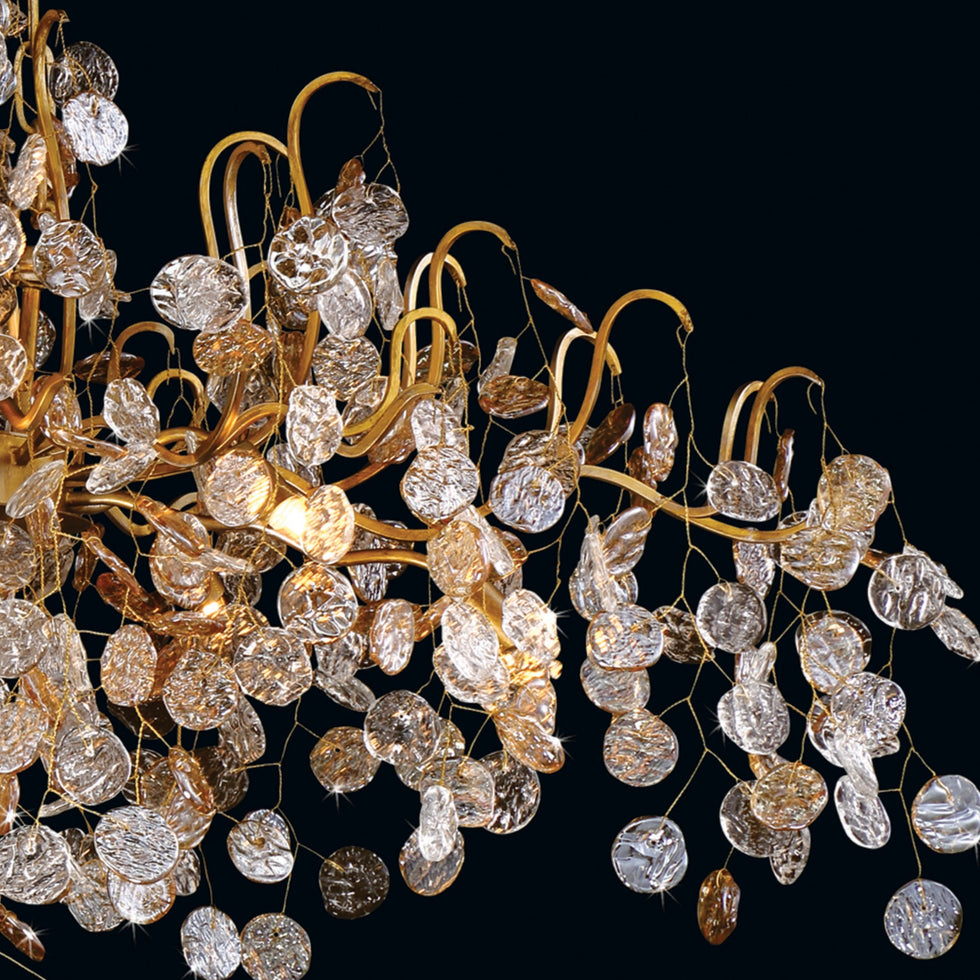 Lignia Crystal Branch Gold Artistic 45" Chandelier - Richardrider