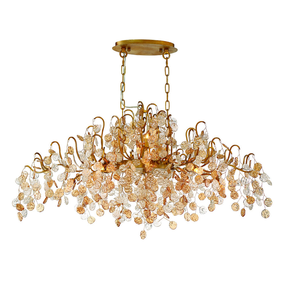 Lignia Crystal Branch Gold Artistic 45" Chandelier - Richardrider