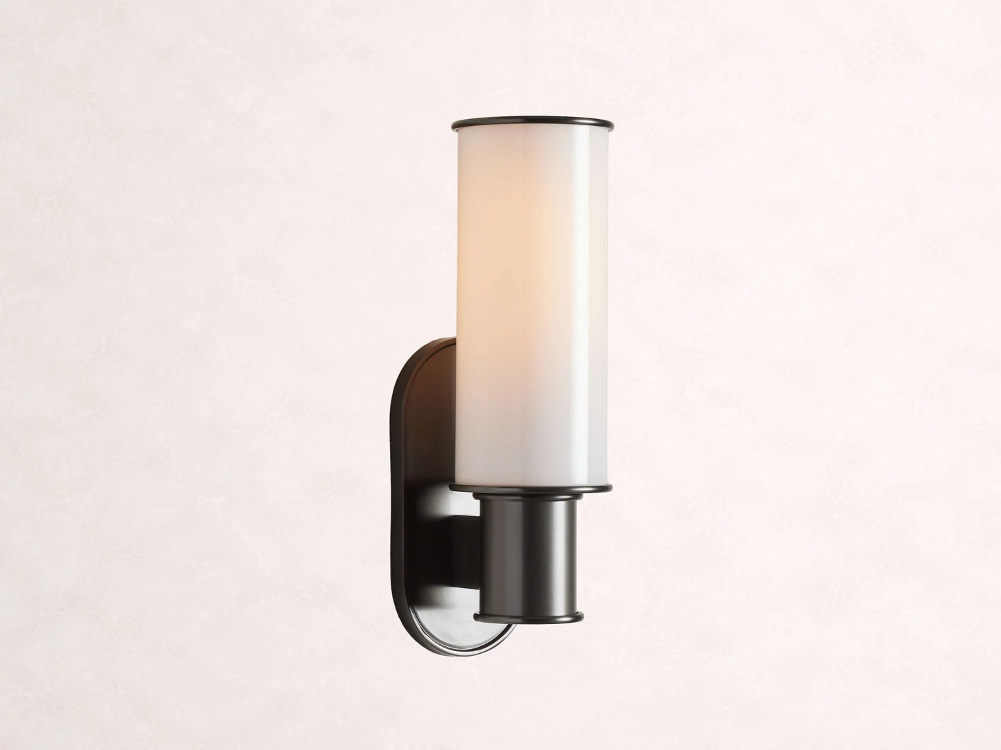 Harlin Bronze Wall Sconce in Milk