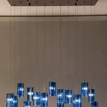 Art Design 1/25/60/84-Light Colorful Rectangle Cluster Glass Tile Pendant/Chandelier - Richardrider