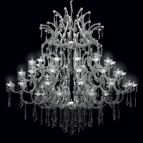 75″ wide chrome maria chandelier
