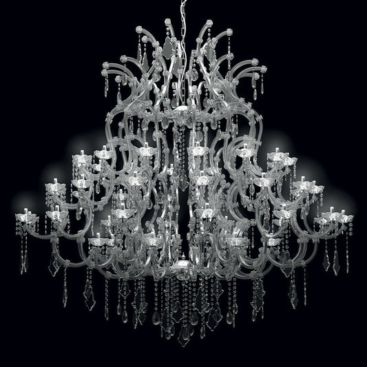 75″ wide chrome maria chandelier