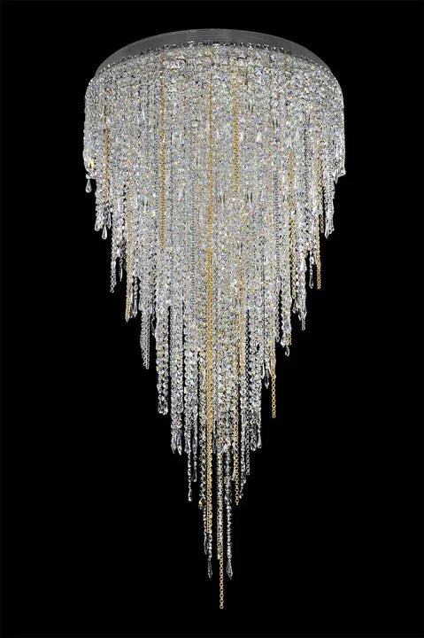 Modern Light Luxury Crystal Tassel Chandelier for Staircase/Living Room - Richardrider