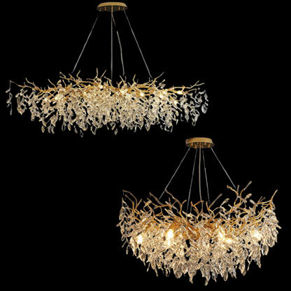 French Branch Elegant Crystal Leaves Chandelier - Richardrider