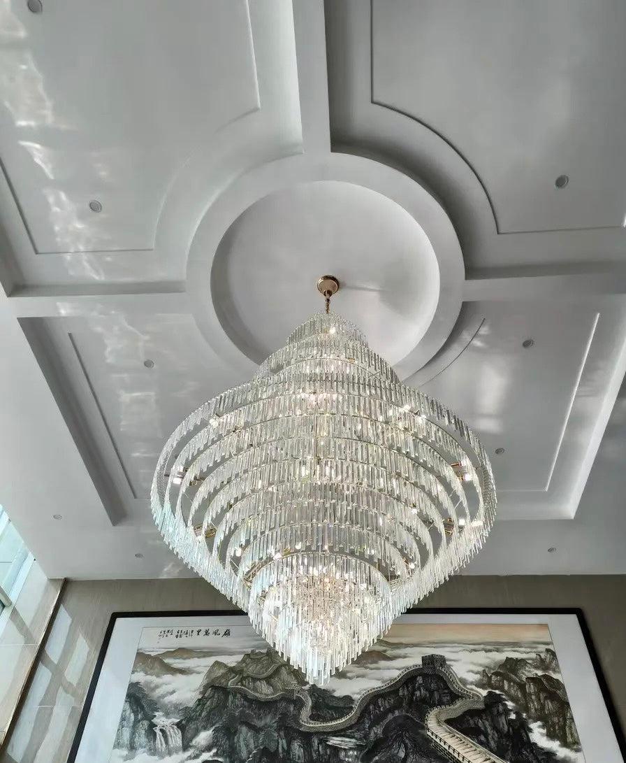 Luxury Multi-tiered Extra Large Crystal Chandelier for Staircase/Foyer/Entryway - Richardrider