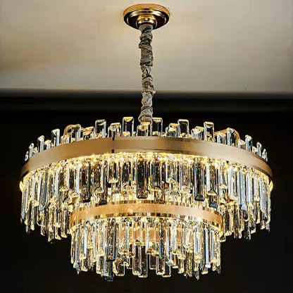 Modern Round/Rectangular Crystal Chandelier Collection For Living Room/Hallway/Dining/Bedroom