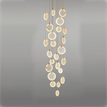 Queenie Alabaster Drop Long Round Chandelier - Richardrider