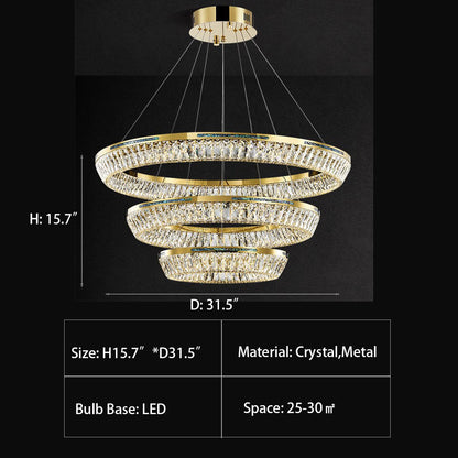 Light Luxury Creative Multi-layer Shell Crystal Art Chandelier for Living/Dining Room