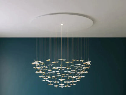 New Postmodern Round/Oval 84/102/170/192 Leaves Art Design Chandelier