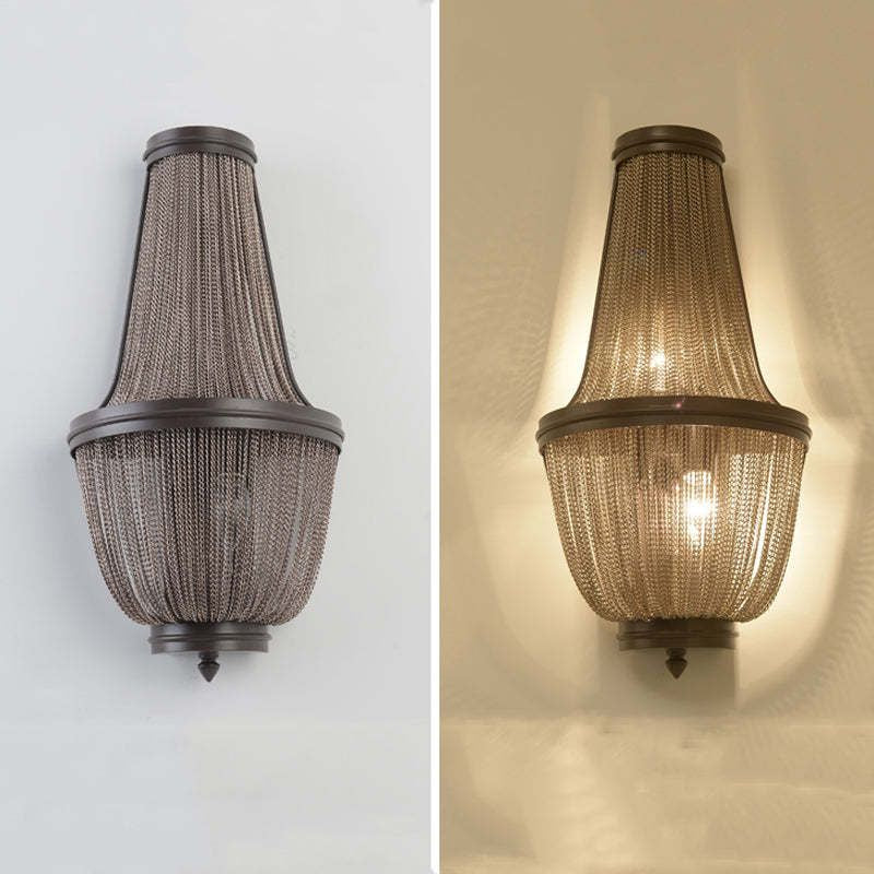 Tassel Aluminum Chain Wall Sconce In Living Room - Richardrider