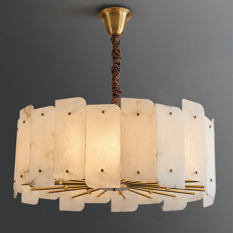 Alabaster Lorry Round Chandelier 20" 31" - Richardrider