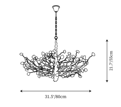 Gemstone Branch Chandelier with Artistic Design for Bedroom or Living Room - Richardrider