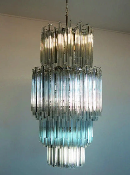 Murano Glass Chandelier – 242 prisms – Transparent