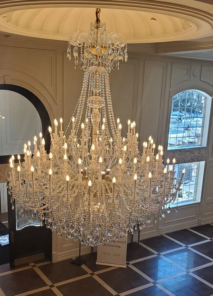 Extra Large Classic Traditional Crystal Chandelier 60/72/90 Lights for Hotel, Showroom, Foyer , Wedding Hall,Coffee Shop - Richardrider