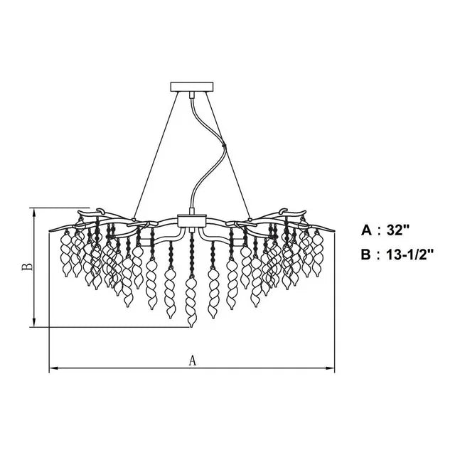 Luxury Crystal Geometric Branch Chandelier - Richardrider