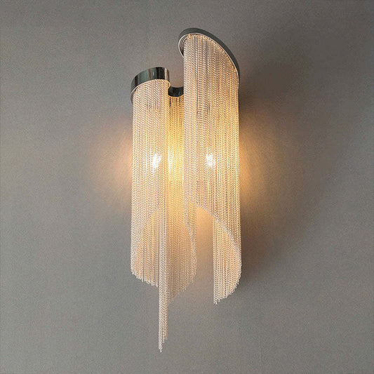Fiona Aluminum Chain Tassel Wall Sconce - Richardrider