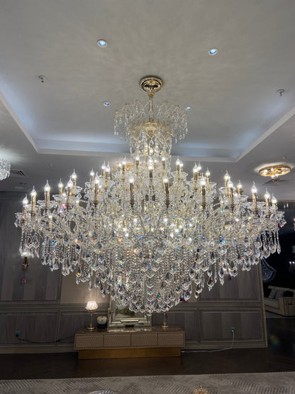 Extra Large Elegant Crystal Chandelier in Branch Style with Candle Layers for Stairs Living Room and Foyer - Richardrider