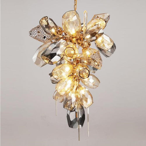 Glass Chandelier Italian Light Luxury Light Fixture for Dining Room/Living Room